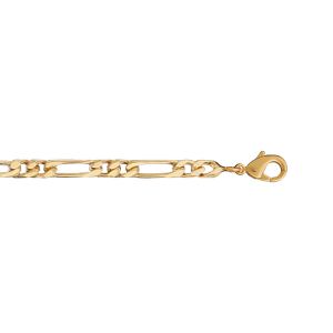 CHAINE 1+2 4MM 55CM VERMEIL