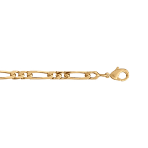 BRACELET 1+2 4MM 18CM VERMEIL