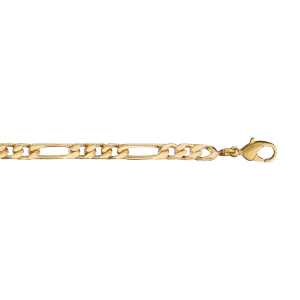 CHAINE 1+3 4MM 50CM VERMEIL