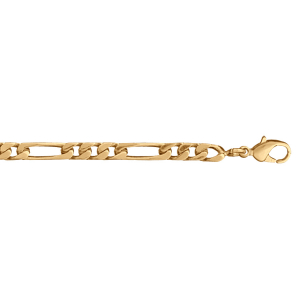 BRACELET 1+3 4MM 18CM VERMEIL
