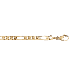 BRACELET 1+3 4MM 18CM VERMEIL