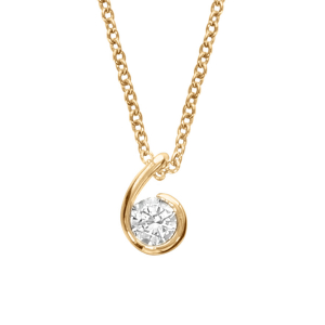 COLLIER VERMEIL FORME VIRGULE OXYDES BLANCS 40+4CM