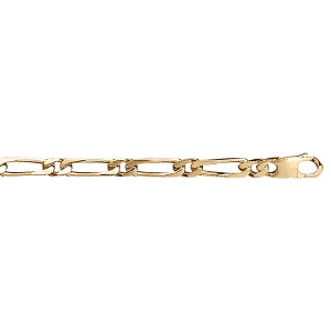 CHAINE 1+1 5MM 50CM VERMEIL