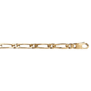 BRACELET 1+1 5MM 21CM VERMEIL.