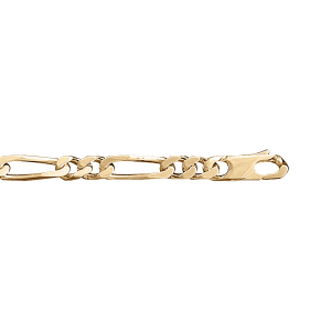 BRACELET 1+2 5MM 21CM VERMEIL.