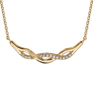 COLLIER VERMEIL TORSADE OXYDES BLANCS SERTIS 42+3CM