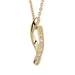COLLIER VERMEIL PENDENTIF OXYDES BLANCS SERTIS 42+3CM