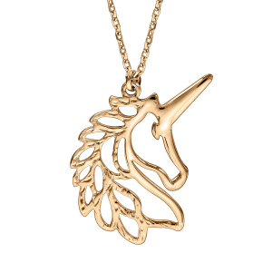 COLLIER VERMEIL PENDENTIF LICORNE 42+3CM