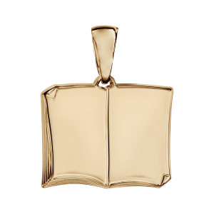PENDENTIF LIVRE OUVERT A GRAVER GROS  MODELE  VERMEIL