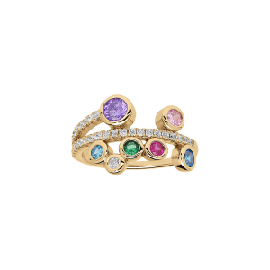 BAGUE VERMEIL MULTICOULEUR