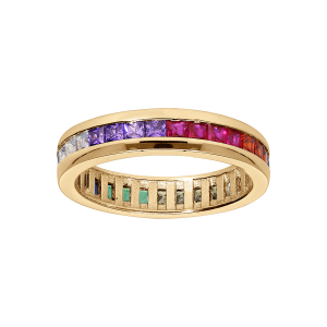 BAGUE VERMEIL EMPIERRE MULTI COULEURS