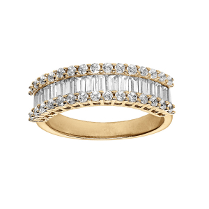 BAGUE VERMEIL EMPIERRE BLANCS ET OXYDES BLANCS SERTIS