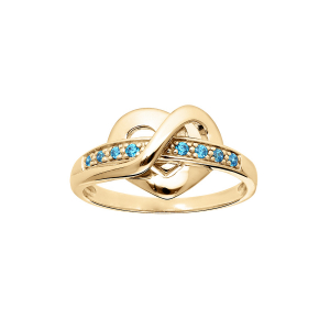 BAGUE VERMEIL COEUR OXYDES CIEL