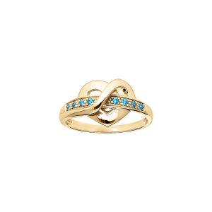 BAGUE VERMEIL COEUR OXYDES CIEL