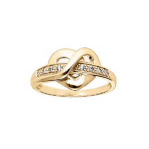 BAGUE VERMEIL COEUR OXYDES BLANCS
