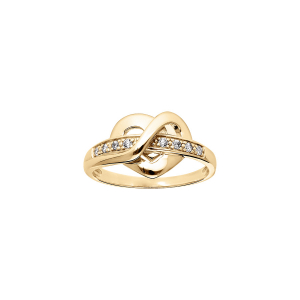 BAGUE VERMEIL COEUR OXYDES BLANCS