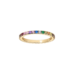 BAGUE VERMEIL ALLIANCE RAIL MULTI COULEURS