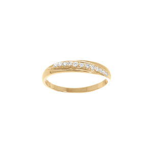 BAGUE VERMEIL GRAND DIAMETRE OXYDES BLANCS SERTIS