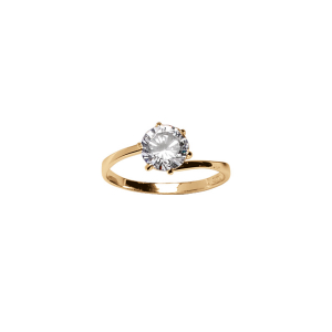 BAGUE VERMEIL SOLITAIRE 6 GRIFFES