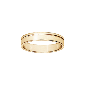 ALLIANCE VERMEIL RUBAN 4MM GRAVEE TRAIT D'UNION