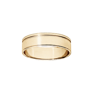 ALLIANCE VERMEIL  RUBAN 6MM GRAVEE TRAIT D'UNION
