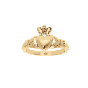 BAGUE VERMEIL CLADDAGH IRLANDE MODELE FEMME (AMOUR, AMITIÉ, LOYAUTÉ)