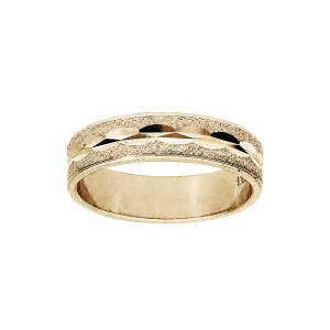 ALLIANCE VERMEIL 5MM GRANITEE ET DIAMANTEE