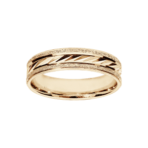 ALLIANCE VERMEIL 5MM BORD GRANITE ET DIAMANTEE EN BIAIS ALLIANCE VERMEIL 5MM BORD GRANITE ET DIAMANTEE EN BIAIS