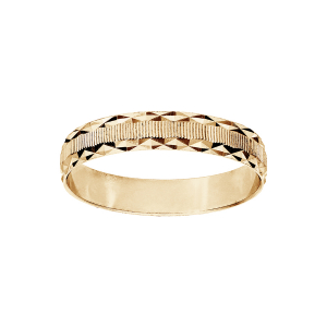 ALLIANCE VERMEIL 4MM DIAMANTEE
