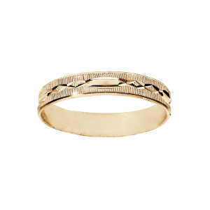 ALLIANCE VERMEIL 4MM DIAMANTEE CROISEE