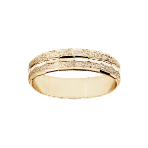 ALLIANCE VERMEIL 5MM GRANITÉE ET DIAMANTEE