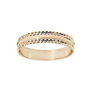 ALLIANCE VERMEIL 4MM DIAMANTEE