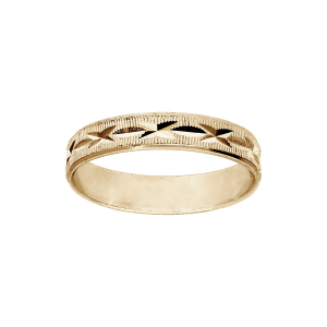 ALLIANCE VERMEIL 4MM DIAMANTEE X