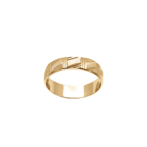 ALLIANCE VERMEIL 5MM DIAMANTEE QUADRILLAGE