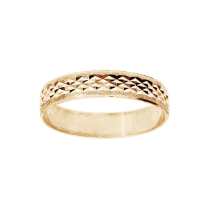 ALLIANCE VERMEIL 4MM DIAMANTEE X