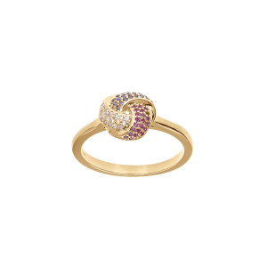 BAGUE VERMEIL 3 RUBANS DEGRADÉ OXYDES ROSE
