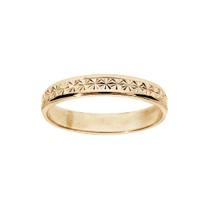 ALLIANCE VERMEIL 4MM DIAMANTEE ETOILES