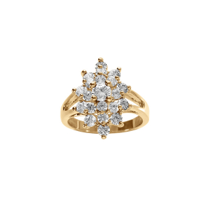BAGUE VERMEIL MARQUISE OXYDES BLANCS