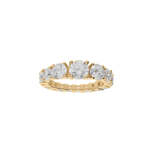 BAGUE VERMEIL OXYDES BLANCS SERTIS EN CHUTE