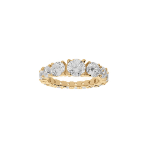 BAGUE VERMEIL OXYDES BLANCS SERTIS EN CHUTE