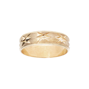 BAGUE VERMEIL 6MM DIAMANTÉE ÉTOILE