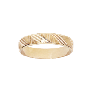 BAGUE VERMEIL 4MM DIAMANTÉE STRIÉE
