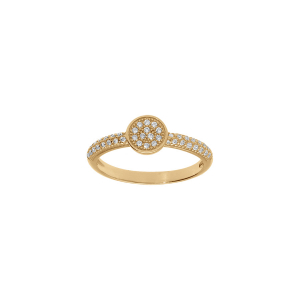 BAGUE VERMEIL ROND OXYDES BLANCS SERTIS