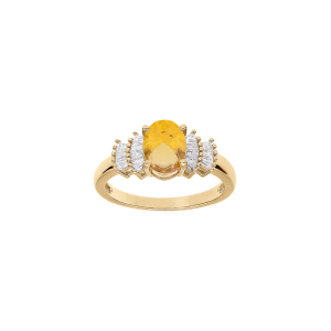 BAGUE VERMEIL OXYDES BLANCS ET COULEUR MIEL