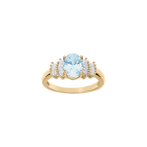 BAGUE VERMEIL OXYDE BLANC ET BLEU CIEL