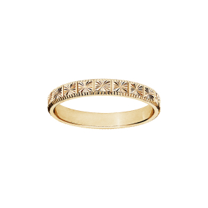 ALLIANCE VERMEIL 3MM  DIAMANTEE MOTIF *