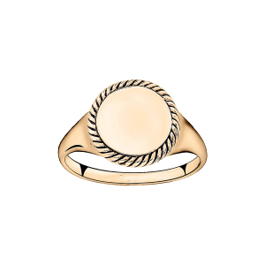 CHEVALIERE VERMEIL RONDE CONTOUR PERLÉ