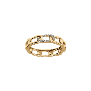 BAGUE VERMEIL FORME MAILLE OXYDES BLANCS