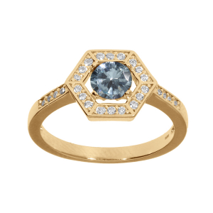 BAGUE VERMEIL OXYDE BLEU CIEL ET CONTOUR OXYDES BLANCS