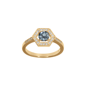 BAGUE VERMEIL OXYDE BLEU CIEL ET CONTOUR OXYDES BLANCS